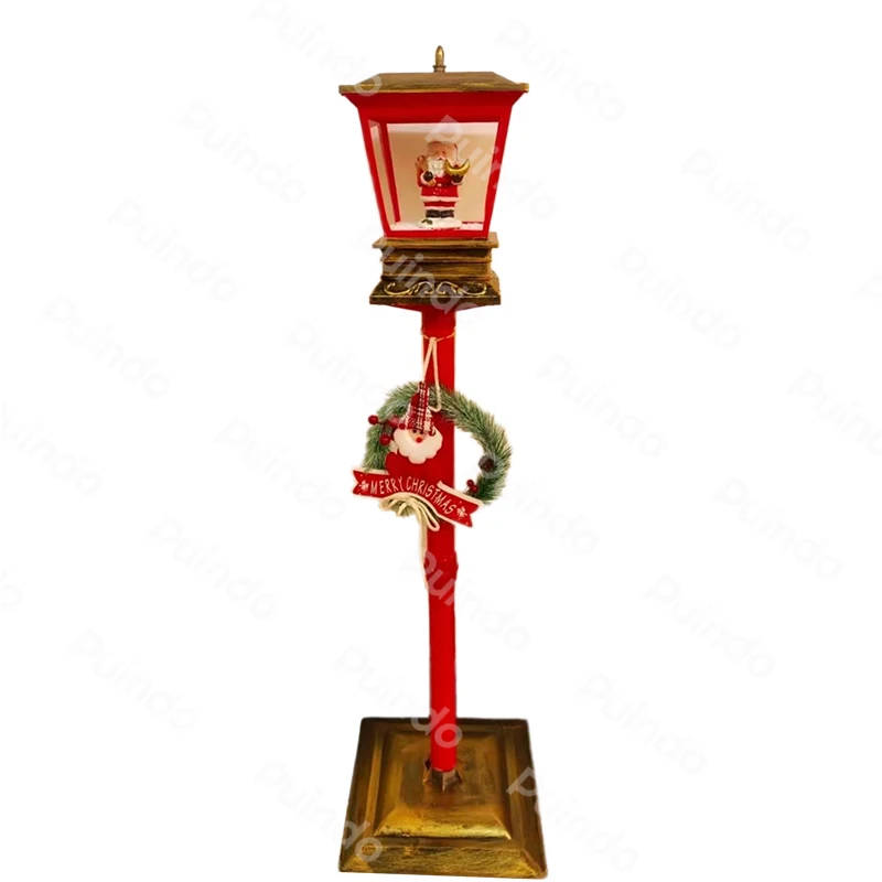 Best-selling Christmas Snow Street Lights, LED Lighting, Music Snowy Santa Claus Lantern Decoration Christmas Snow Street Lamp