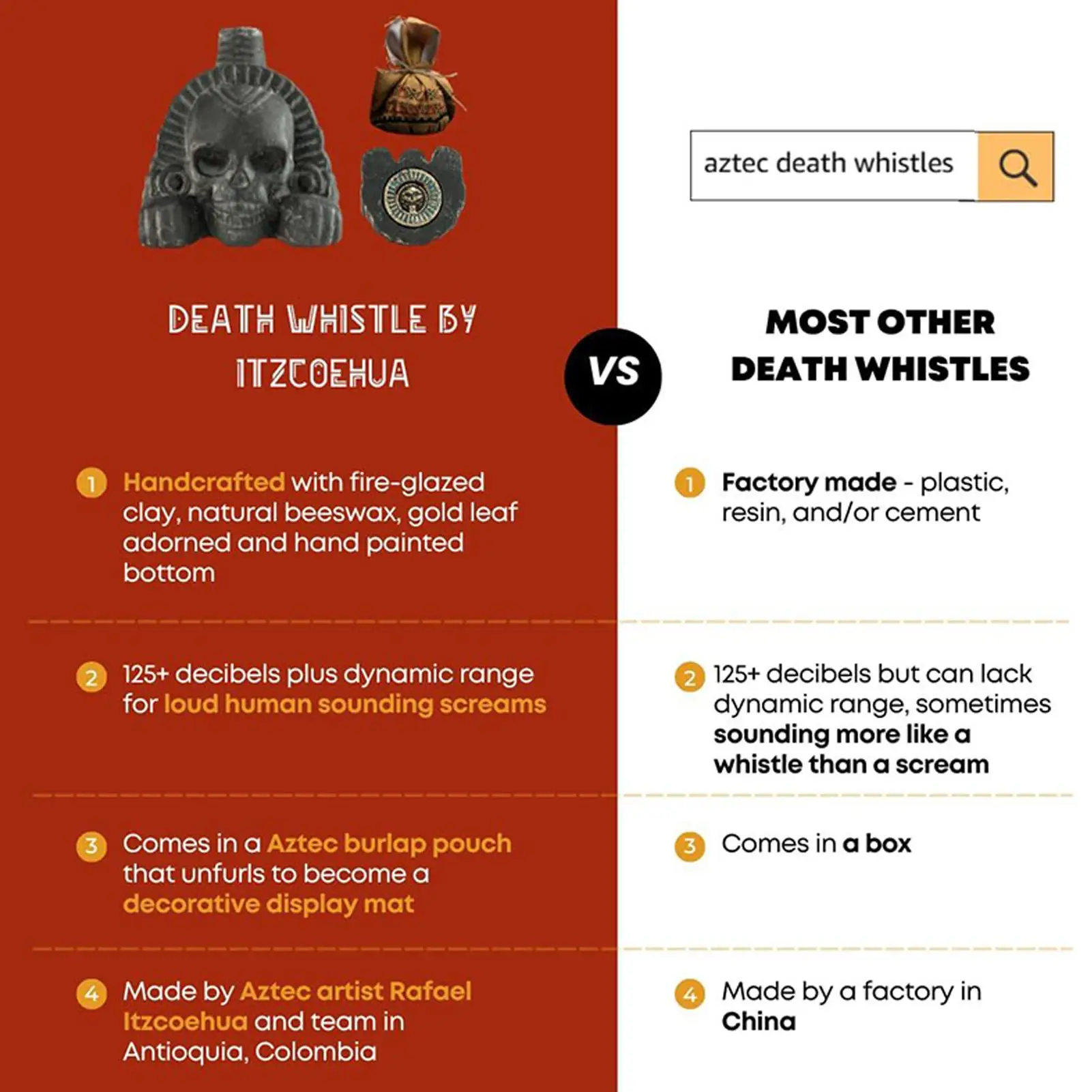 Gwizdek Krzyku Głośny Krzykujący Gwizdek Czaszki Dźwięk Martwicy Gotyckie Rekwizyty na Halloween do Psikusów, Przetrwania na Zewnątrz dla Dorosłych i Młodzieży