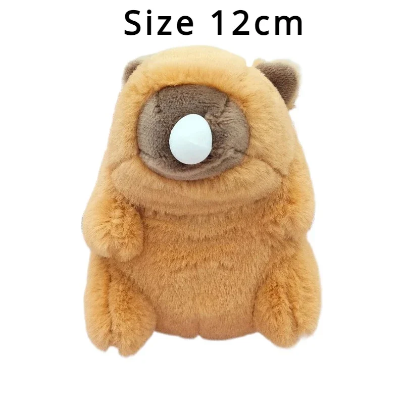 1-20 pçs cuspe bolha capivara chaveiro de pelúcia água cobaia boneca pingente estudante mochila charme bonito carro chaveiro charme