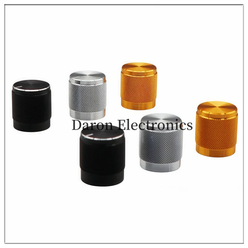 Aluminum alloy mesh core knob with 15*17 teeth holes / D hole 6mm potentiometer encoder rotary adjustment cap