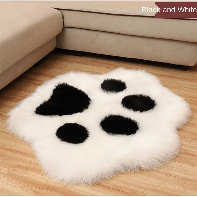 Cute Cat Paw Bear Foot Cushion Animal Footprint Shape Soft Plush Carpet Home Sofa Table Floor Mat Bedroom Decorative Carpet