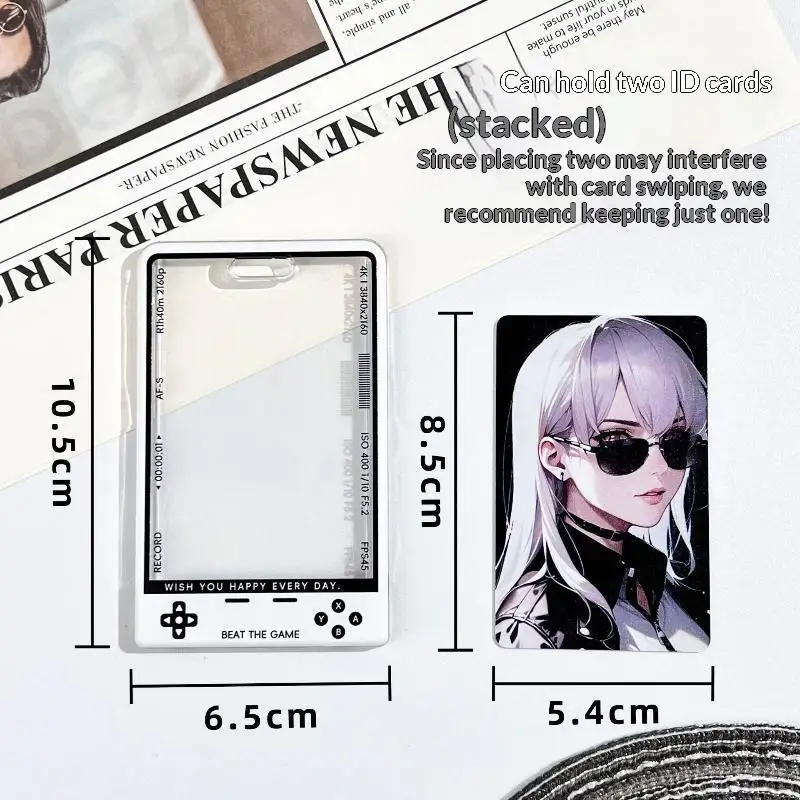 Creative Transparent Kpop Card Holder Korean Fashion Display Student Card Protector For Kids Idol Photocard Holder With String