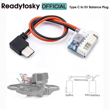NEU Typ C auf 5V Balance Plug Stromkabel Ladekabel für GoPro Hero 6/7/8/9/10/11 Kamera FPV Drohnenteil