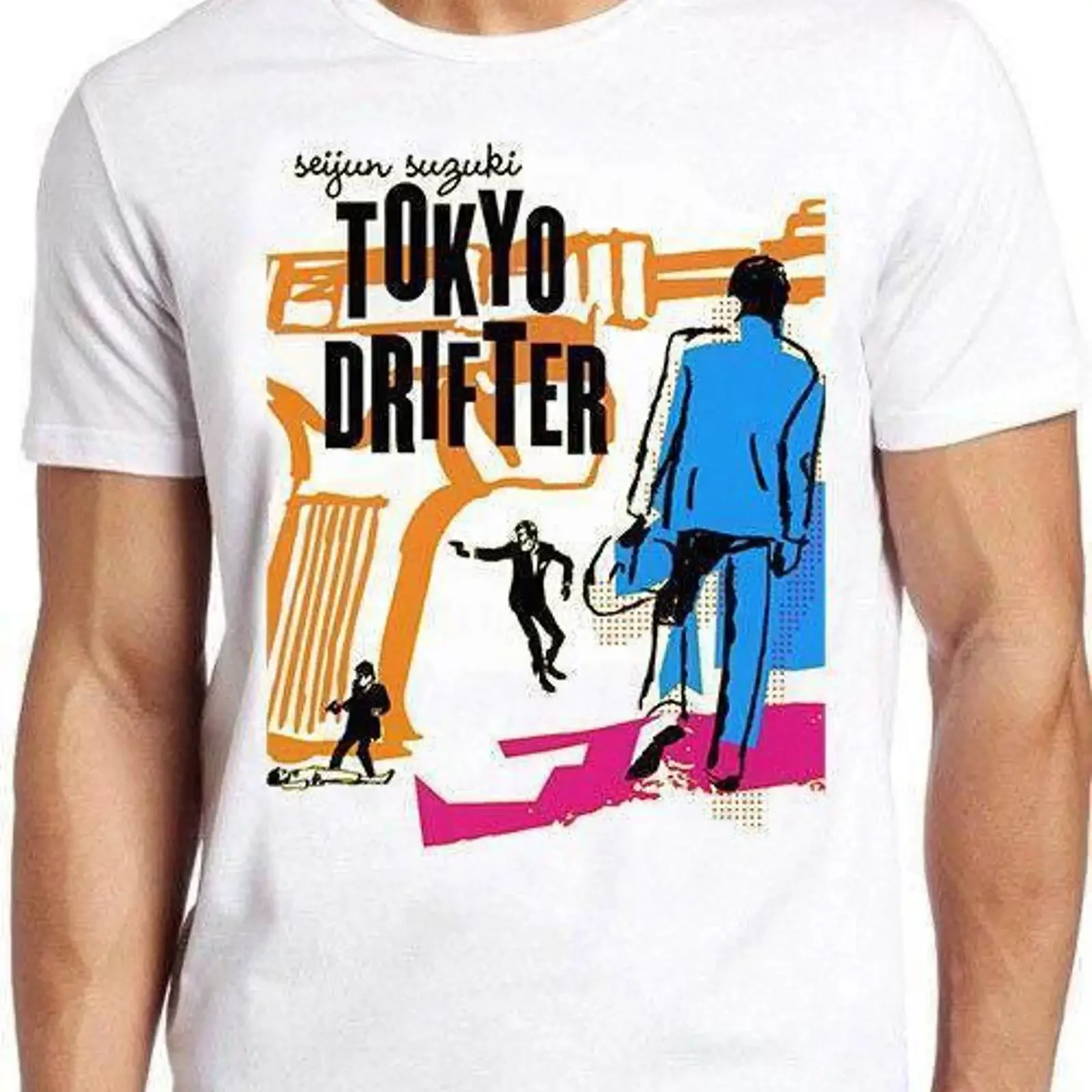 Tokyo Drifter Movie T Shirt B2842 Retro Cool Top vintage Washed Unisex fashion Stylish Stretched Breathable