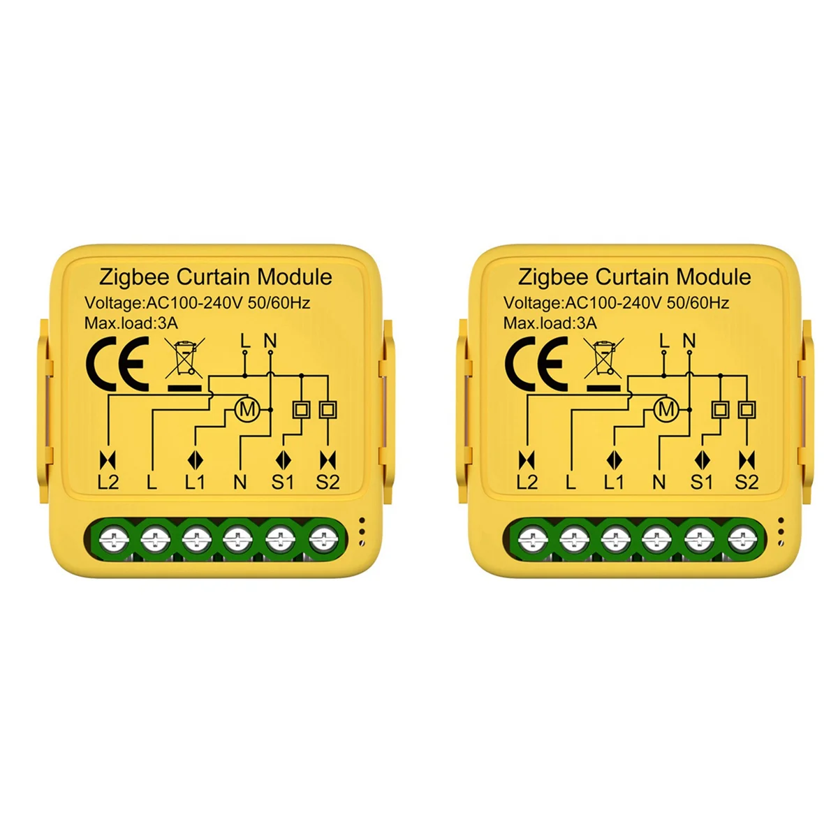 2X Tuya Smart Zigbee Curtain Switch Module Connected Roller Shutters Blind Motor Smart Life APP-Y47A