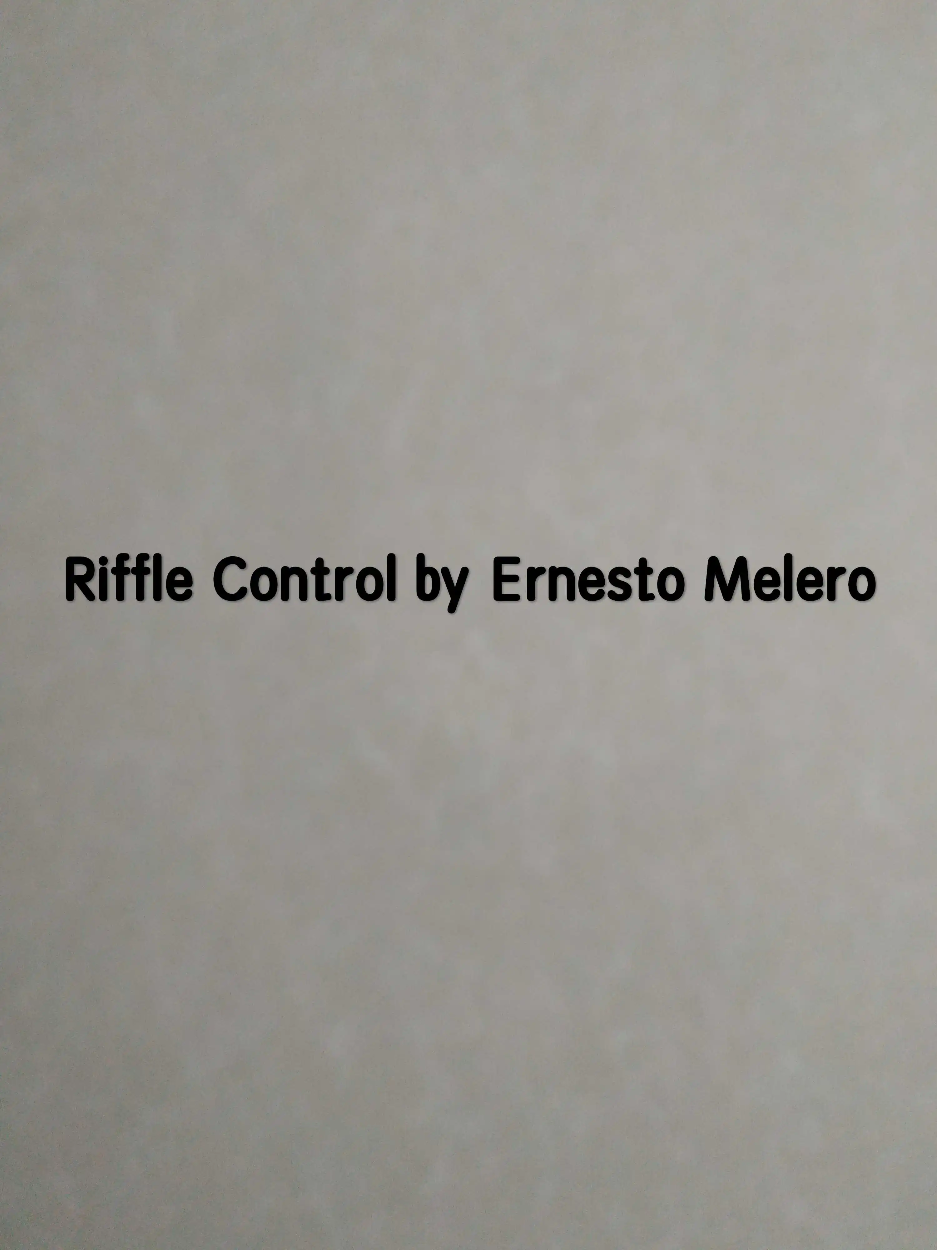 2020 Riffle Control By Ernesto Melero  , Magic tricks