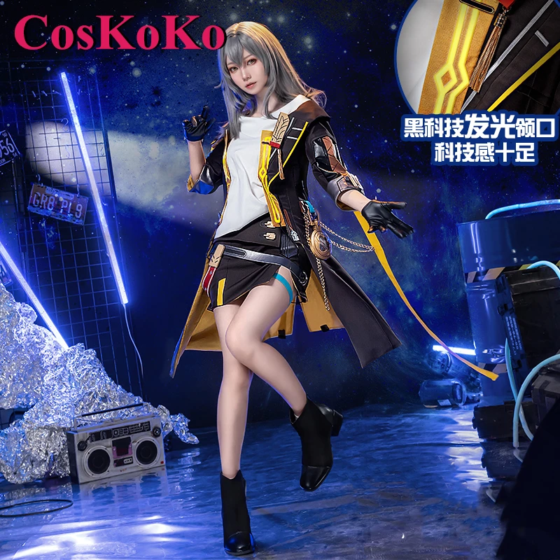 CosKoKo Trailblazer Stelle Cosplay Game Honkai: Star Rail Costume Gorgeous Sweet Combat Uniform Halloween Role Play Clothing New