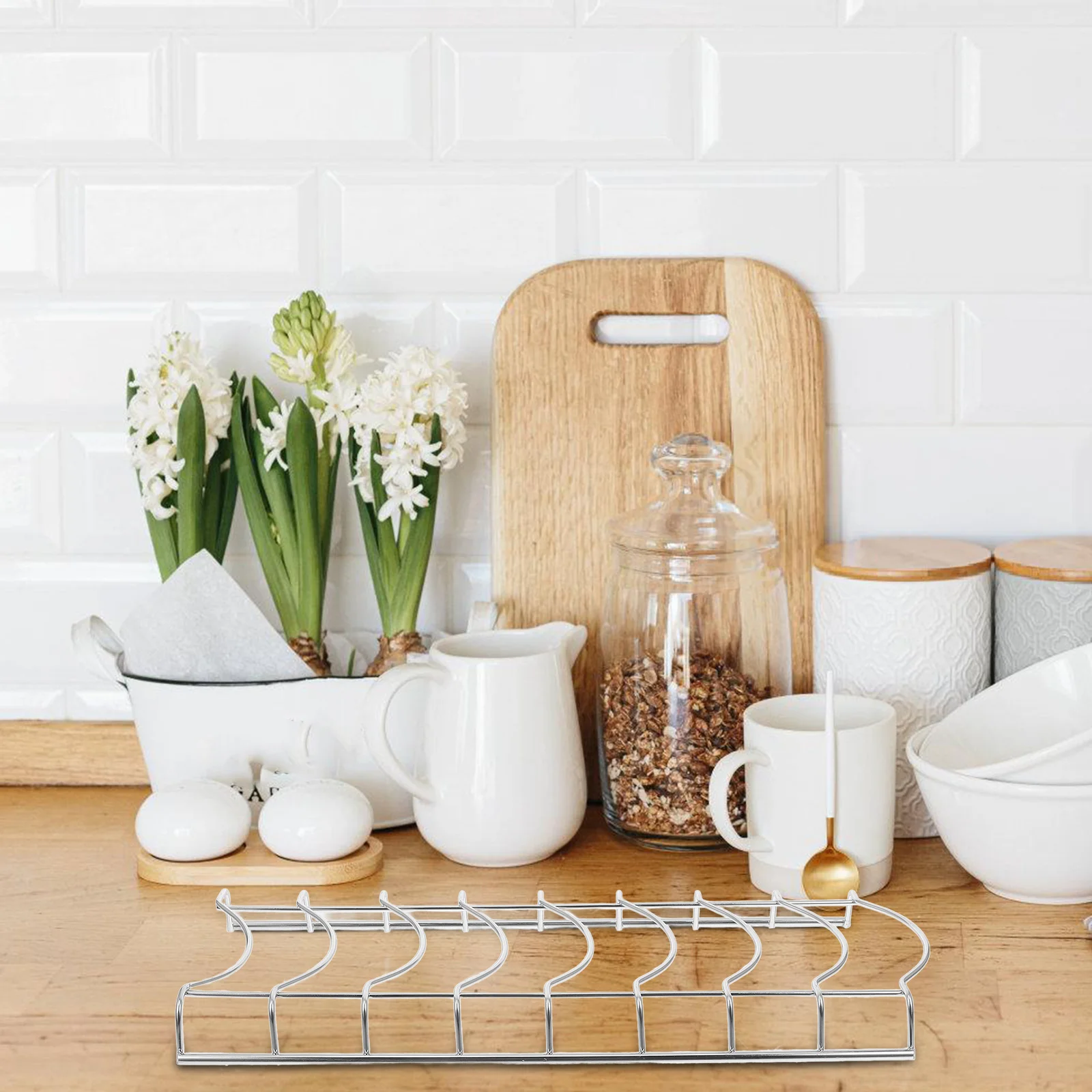 

Single Layer Stainless Steel Bowl Rack Kitchen Plate Holder Draining Dish Storage Rack Practical Multifunctional Plate Holder