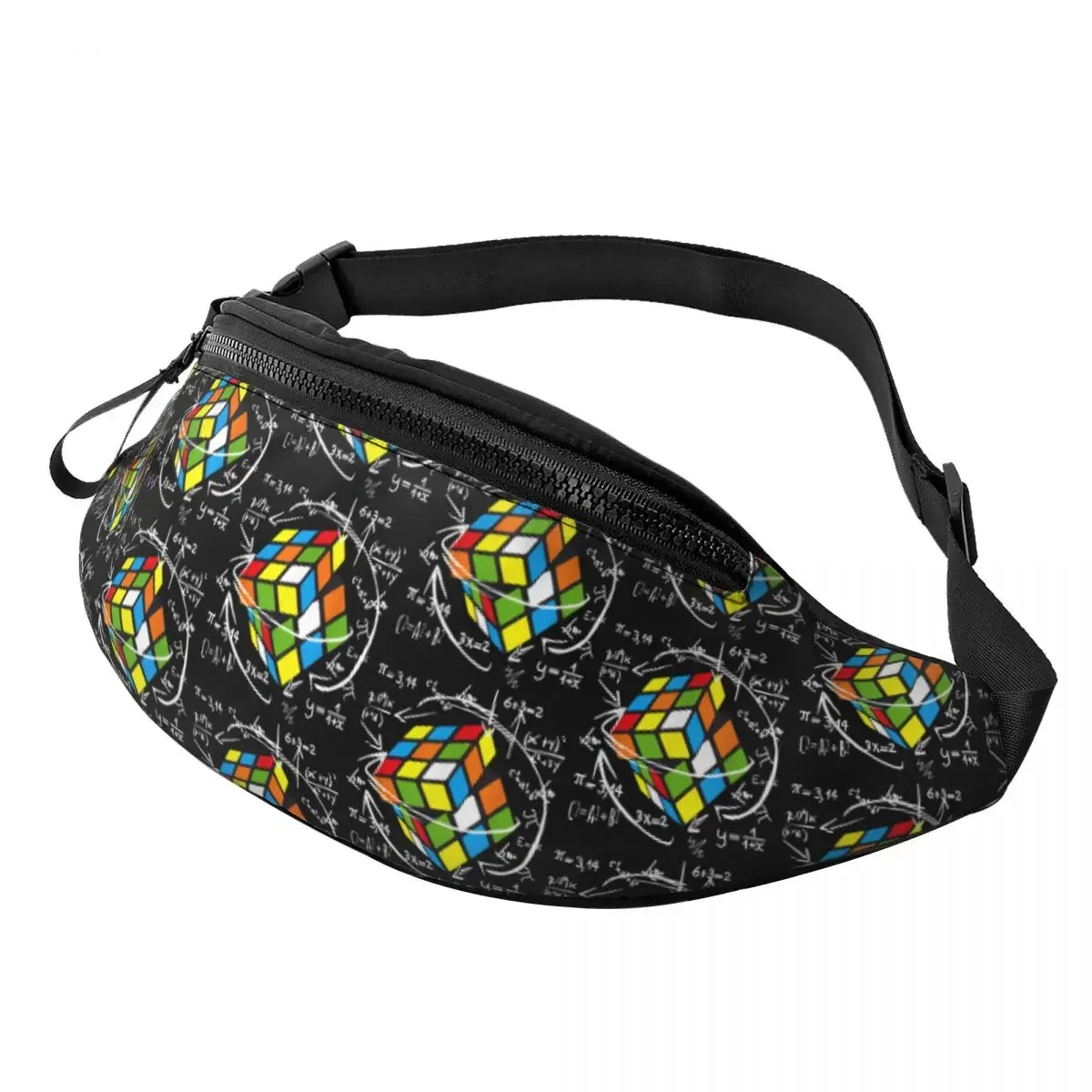 Cool Cute Math Rubics Fanny Pack for Running Women Men Math Teachers Gifts Crossbody Waist Bag Phone Money Pouch