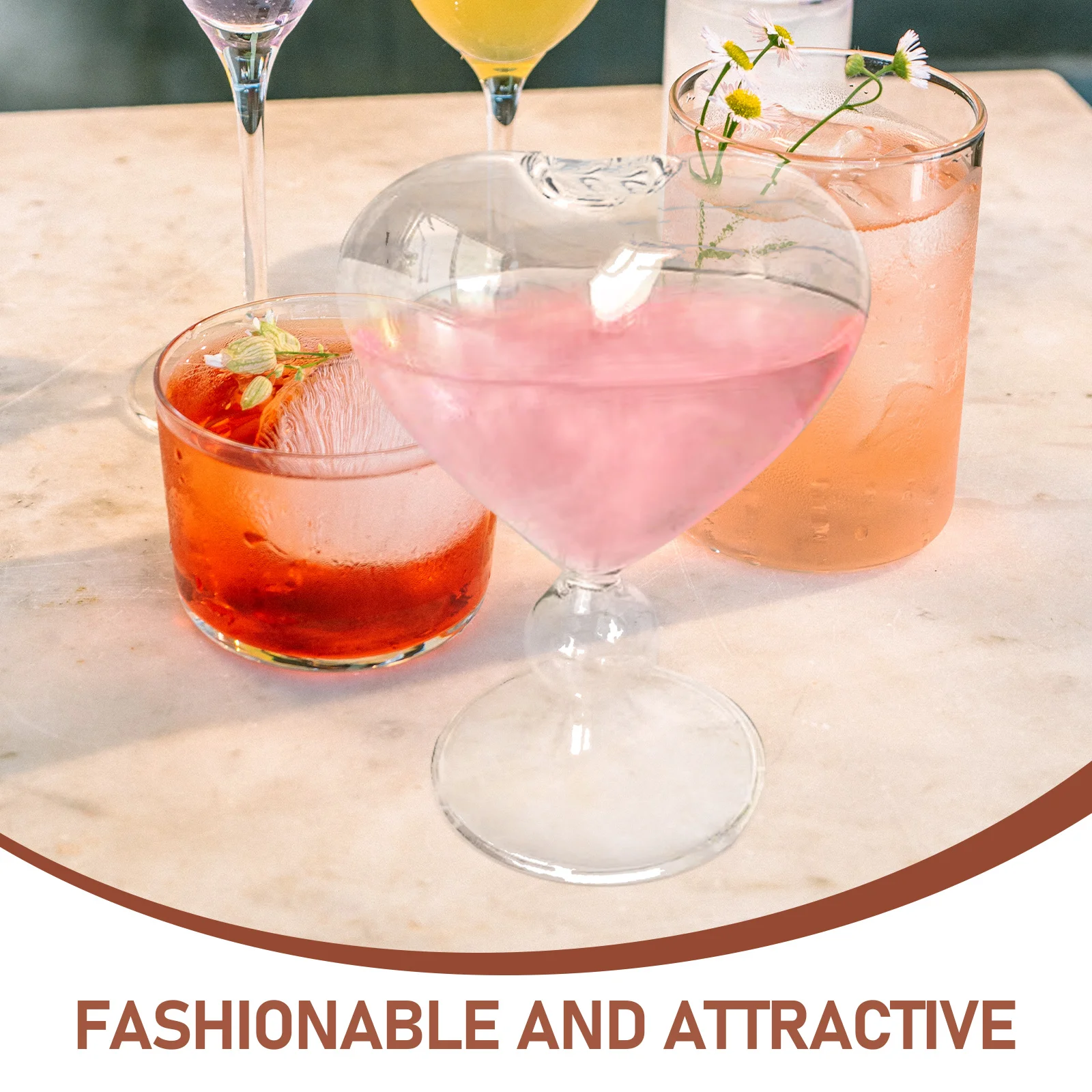 

1Pcs Heart-Shaped Glass Wine Cup Transparent Creative Love Cocktail Goblet Party Mousse Red Wine Glass Stylish Household