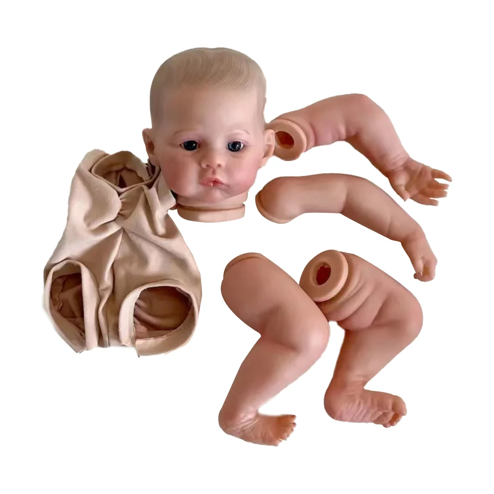 17 Inch 43cm 3D Reborn Kit Vinyl Painted Reborn Doll Parts DIY 3D Painted Kit Visible Vein Birthday Gift