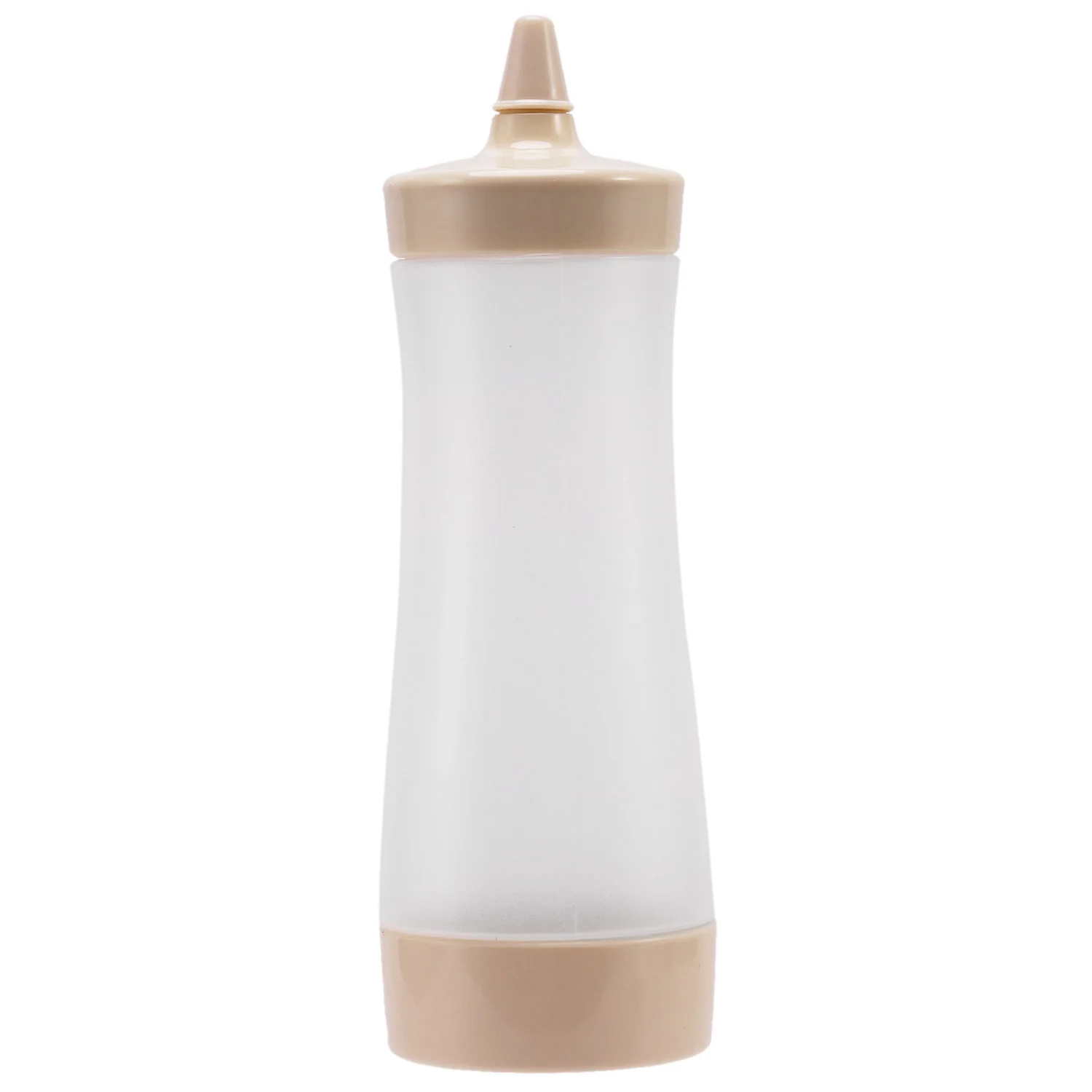 Squeeze Bottle Kitchen Accessories Gravy Boat Plastic Sauce Vinegar Oil Ketchup Gravy Cruet Condiment Dispenser Beige +