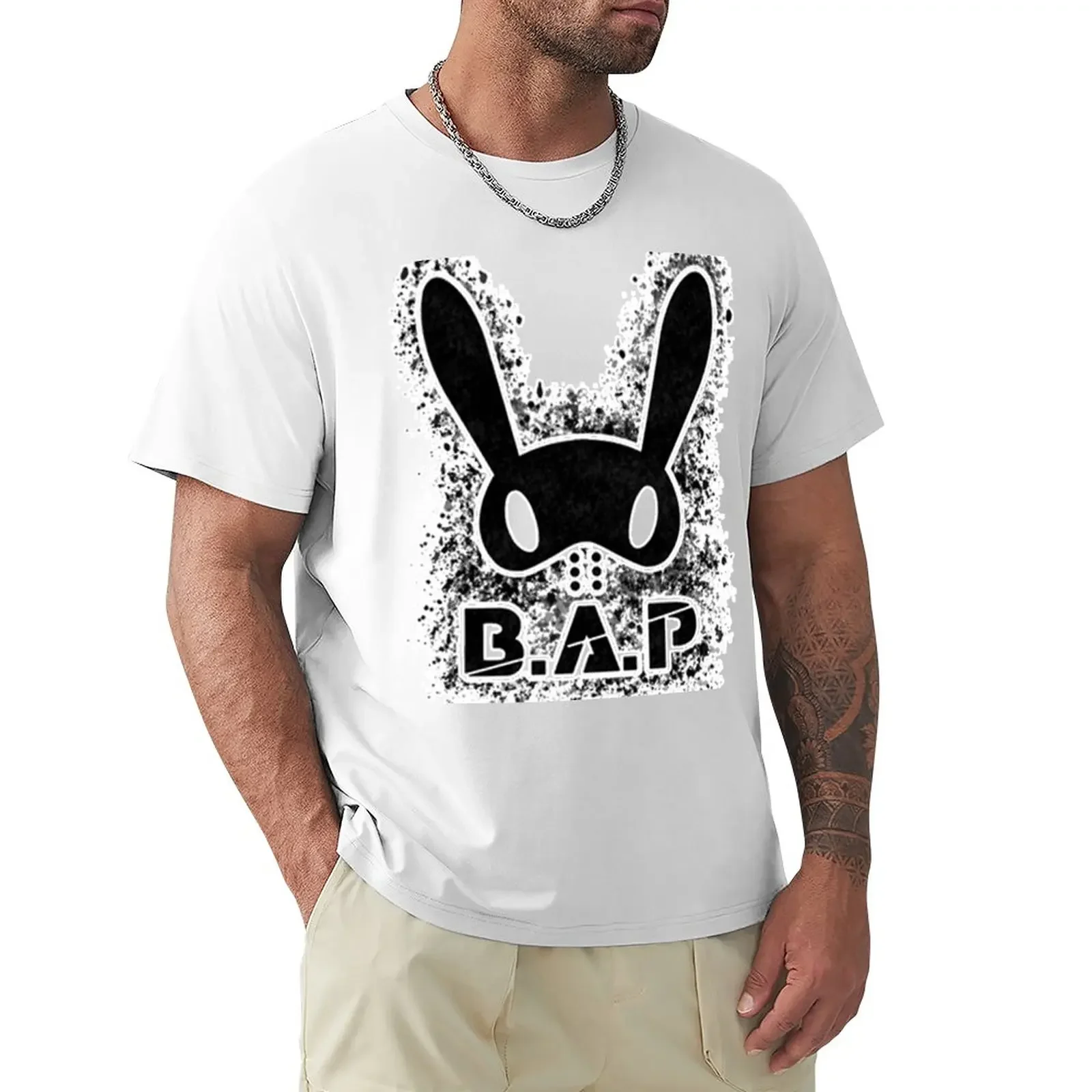 

B.A.P Logo T-Shirt tees oversizeds summer top plain black t shirts men sublime customs design your own mens funny t shirts