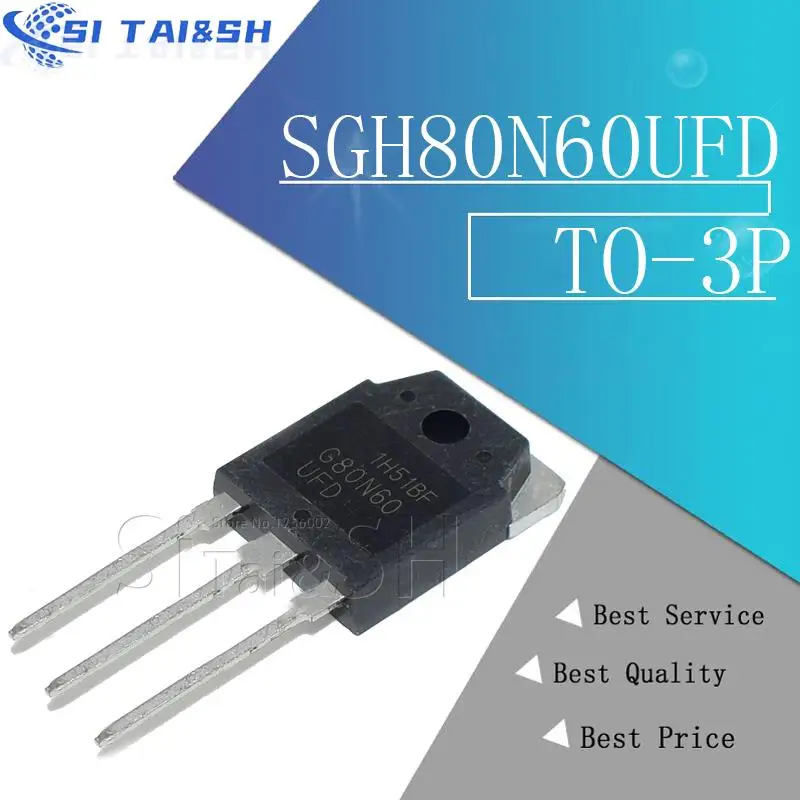 5PCS  SGH80N60UFD G80N60 80N60 80A 600V TO-3P Ultrafast IGBT new original