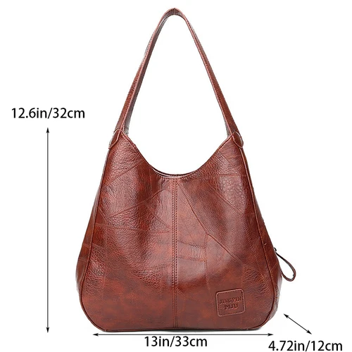 Imagen 2 del producto Bolso Vintage de mujer de cuero de gran capacidad de grano de mármol bolso de hombro para mujer bolso de viaje diario compras