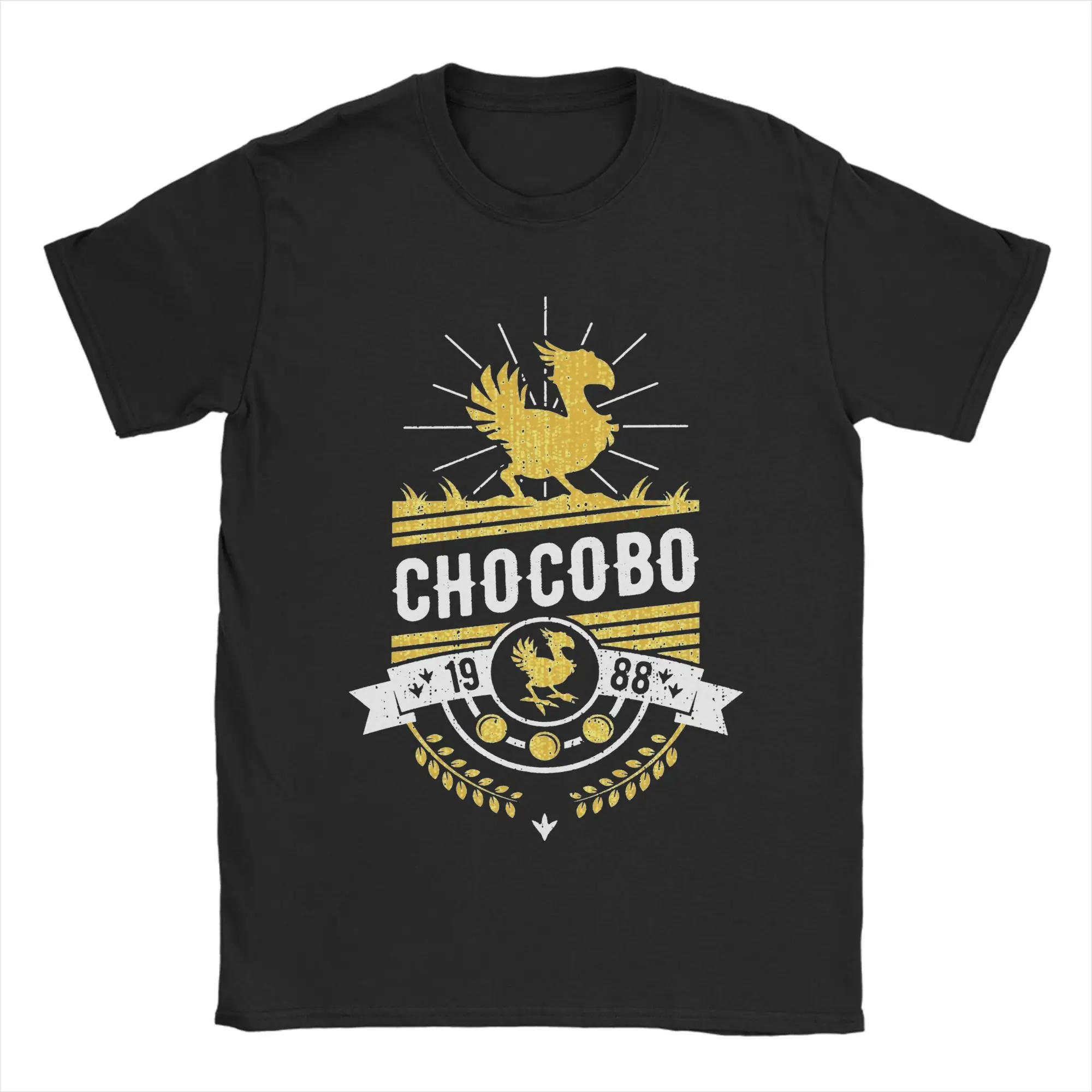 Men Women's Finals Fantasys Chocobo T Shirt FF7 Video Game 100% Cotton Clothes Crazy Short Sleeve Round Neck Tee Shirt