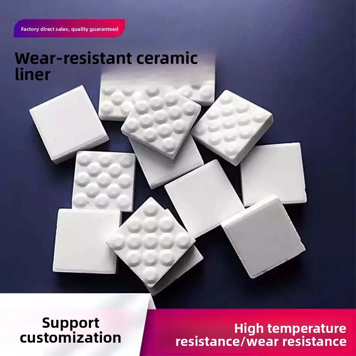 100mm 150mm Alumina Ceramic Board High Temp Insulation Thermal Conductivity Wear Resistance Flame Retardant Slotted Perforated T