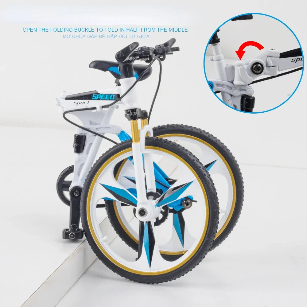 1:10 mini liga modelo de bicicleta série diecast metal dedo dobrável simulação corrida adulto coleção brinquedos para crianças