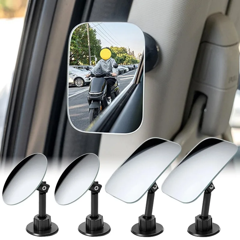 

Компактное круглое зеркало из АБС-пластика с HD-эффектом, водонепроницаемое, с двусторонним клеевым слоем, Ultra-HD 360 ° Широкоугольная камера заднего вида для автомобиля