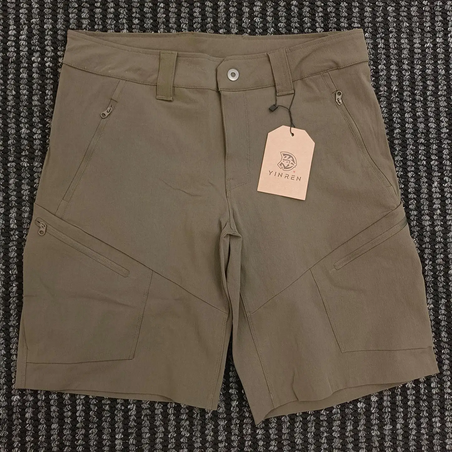 شورت تكتيكي سريع الجفاف للرجال بدون، سروال قصير مرن بأربعة جوانب مقشر برتقالي، ملابس مموهة، سروال للتنزه #3