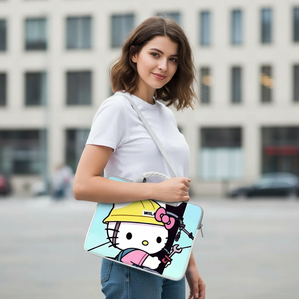 

New Hello Kitty Kurome Storage Bag Laptop Bag Laptop Protective Case for Macbook 13 14 15.6 16 Inch Macbook Air Asus Huawei Gift