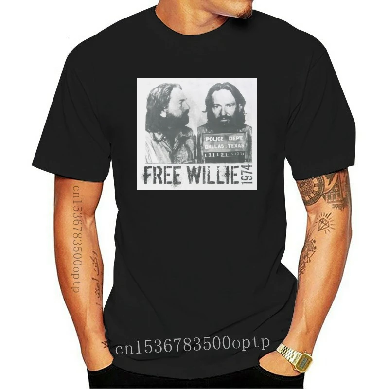 Free Willie Nelson Mugshot Poster Tee - Sizes S-3XL 2020 Hot Sale Man's T Shirt