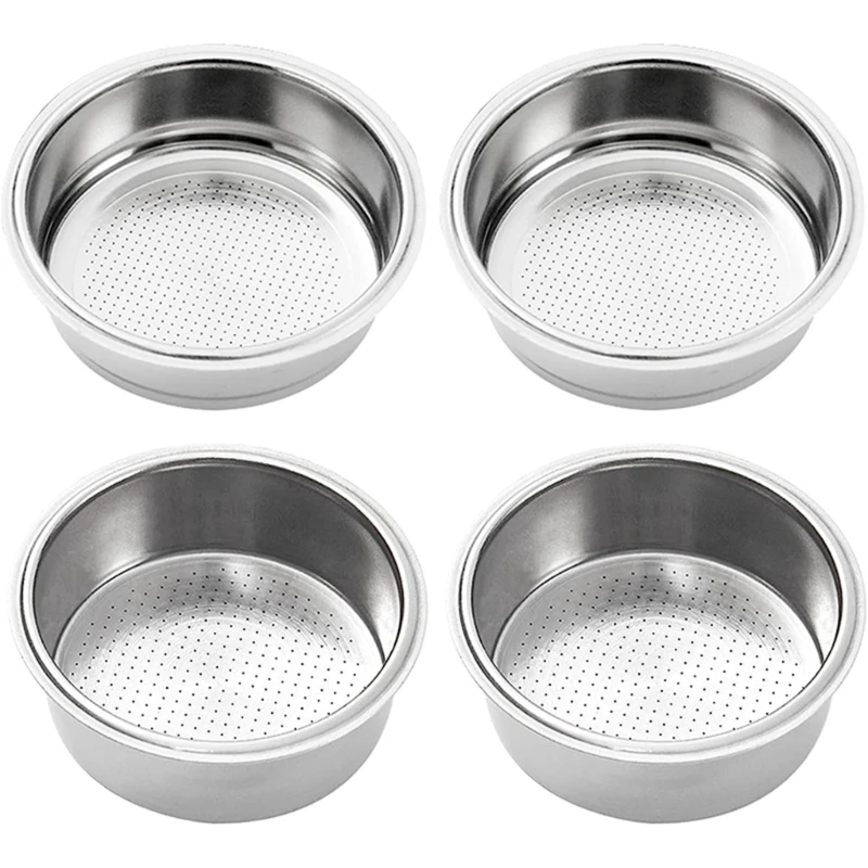 Stainless Steel Coffee Filter 51mm Double Layer Pressurized Filter Basket Espresso Filter Basket for Coffee Machine Dropship