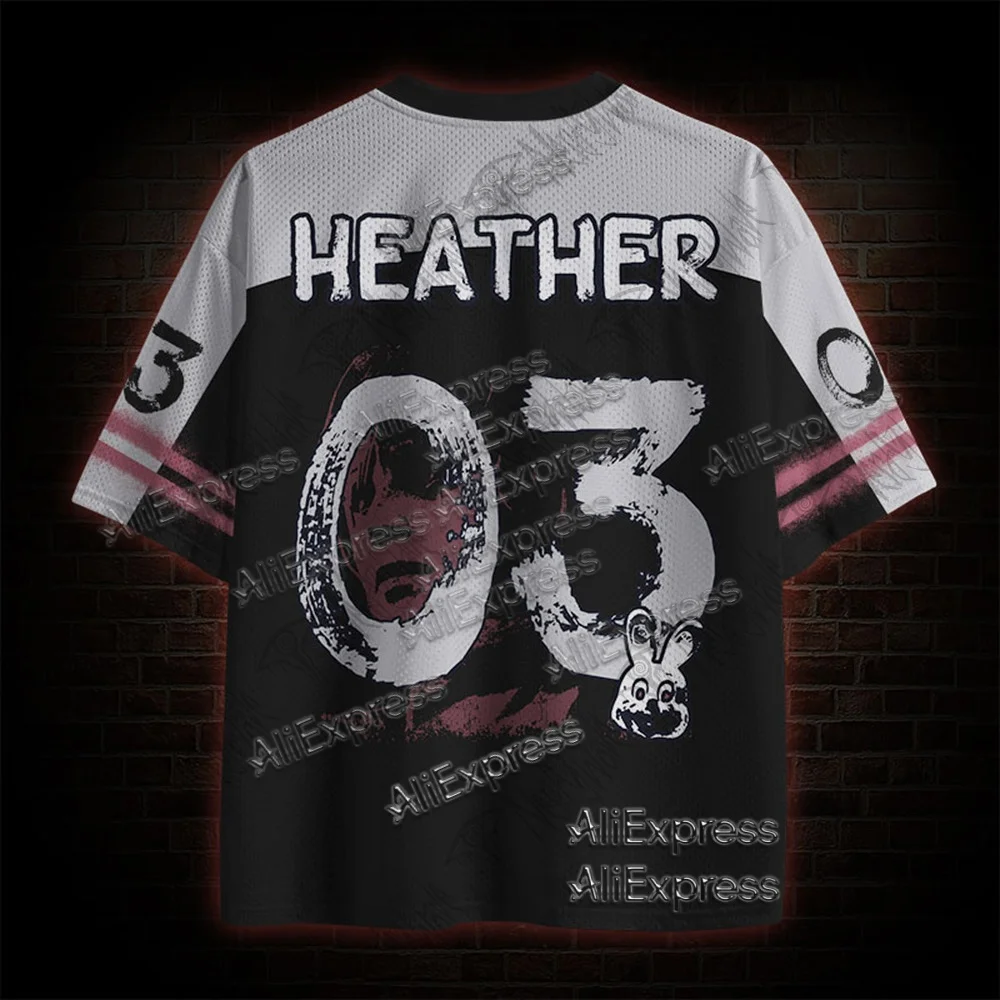 Hot Selling Street Fashion Quick Drying Mesh Sportswear, Adult and Children's V-neck Breathable T-shirts, Horror Movie Series