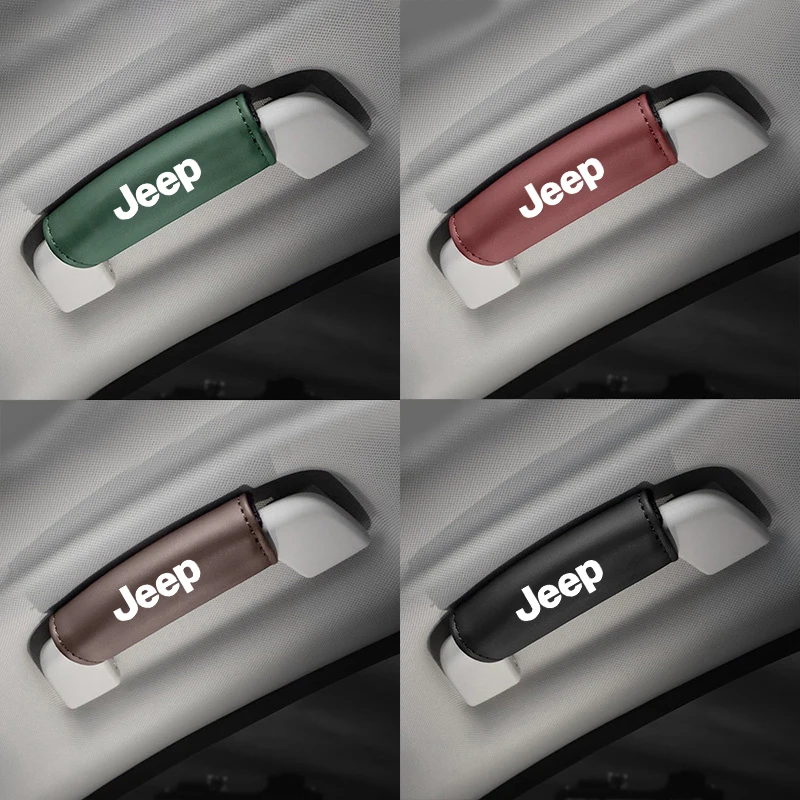 غطاء سحب مسند ذراع لسقف السيارة من الجلد ، قفازات مقبض ، حماية لسيارة جيب رينيجيد ، Wrangler ، JK ، مصارع ، جراند شيروكي ، بوصلة ، جديد
