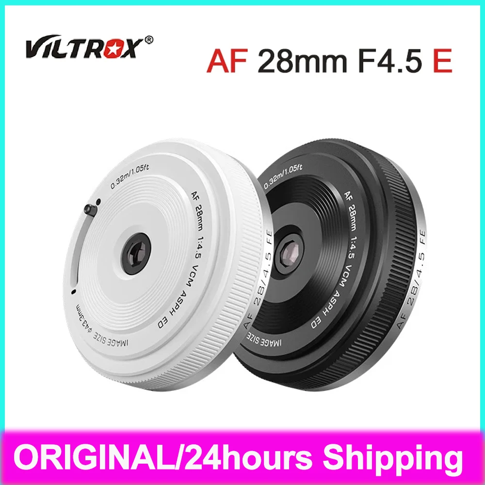 VILTROX AF 28mm F4.5 Pancake Cameras Lens For Sony E mount Full Frame Retro Ultra-thin For A6400 A6700 ZV-E10 A7M5 A7C Camera