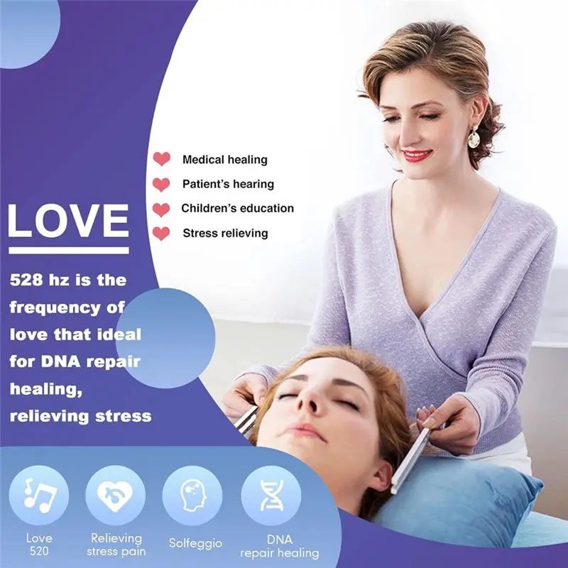 NALFI-For Healing Chakra, Sound Therapy 4Pcs Tuning Fork Set(128Hz, 136.1Hz, 528Hz, 4096Hz) With Reflex Hammers On Silicone Base