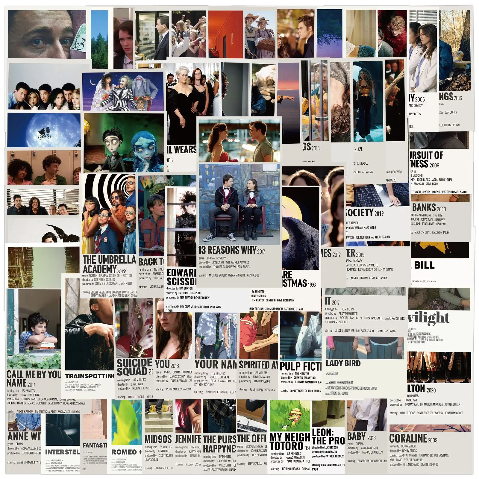 ملصقات نمط ملصقات الأفلام الكلاسيكية ، تصنعها بنفسك ، سكرابوكينغ ، هاتف ، أمتعة ، لوح تزلج ، ديكوري ، ملصقات مقاومة للماء ، 64: