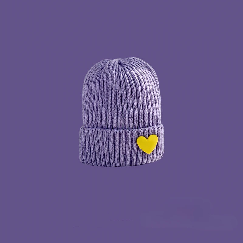 Kids Violet Warm Knit Hat Winter Beanie Gorros De Invierno Para Bebe Con Envío Gratis Hat and Glove Set for Kids Girls