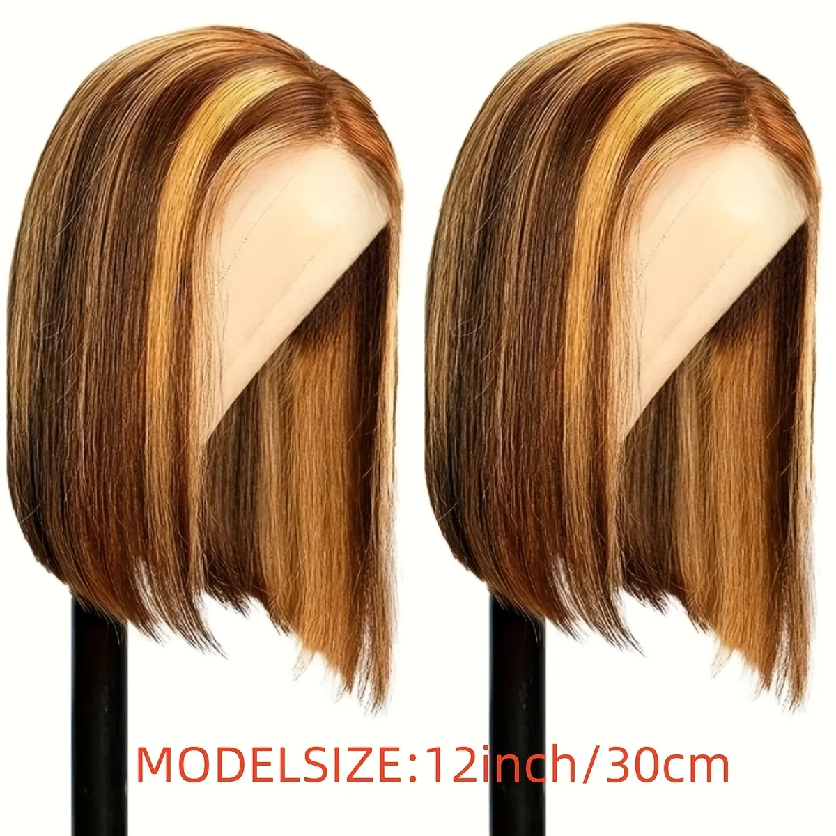 باروكة بوب قصيرة، تصميم متوسط الحجم، ألياف صناعية مقاومة للحرارة، إكسسوارات شعر مستعار يومية للسيدات