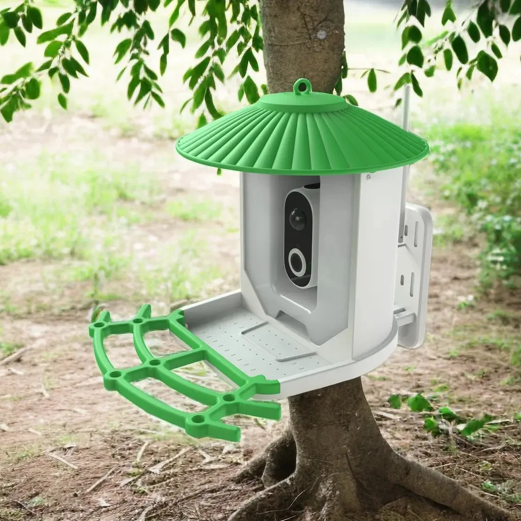 2024 New AI Bird Identification HD Solar Camera Wireless Remote Battery Powered Bird Feeder Camera