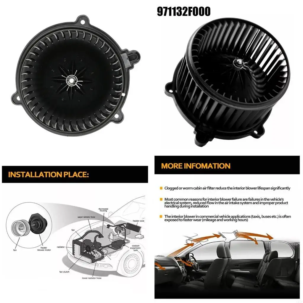 Reliable 2490RPM Vehicle Blower Motor 97113-2F000 For Cerato 2004-2009 Version X37F