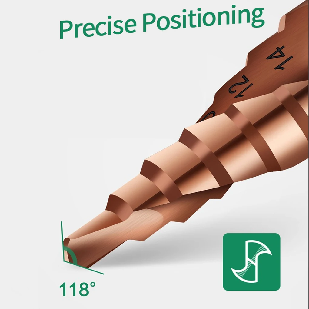 ステップドリルビット 木製コーンドリルビット 木工用高速度鋼回転穴あけ工具、4-32mm