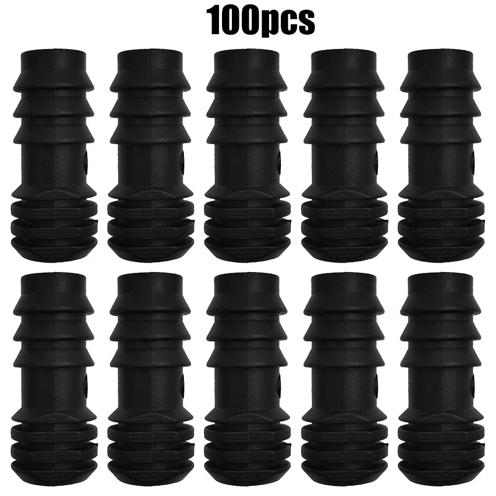 100pcs Water Hose Plug Hose End Cap For Watering Drip Irrigation Accessories 1/2 Inch Water Pipe Stop For Lawns Yards Gardens