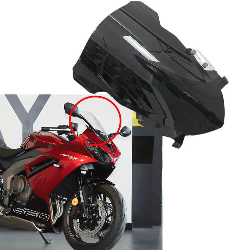 

Motorcycle Accessories Windshield Suitable For Daytona 660 2024 Windscreen Screen fit