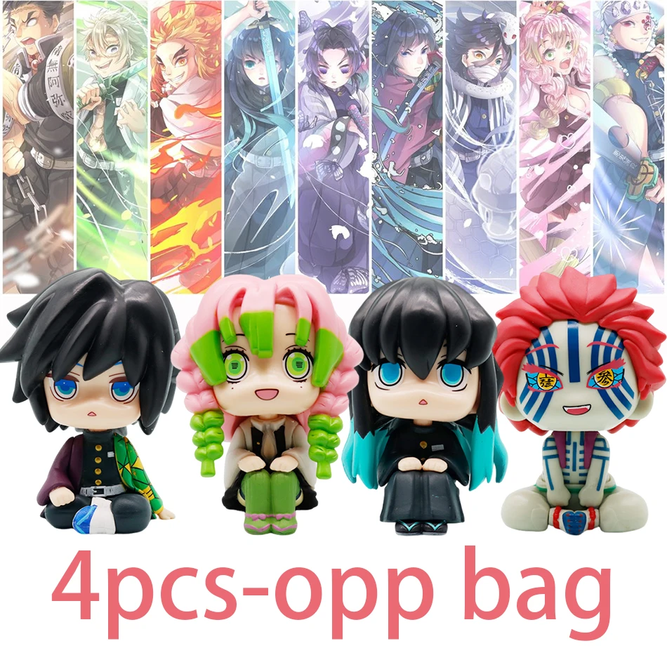 Ghostblade Anime-Figur Q-Version Mitsuri Kanroji Muichiro Tokito Giyu Tomioka Handgefertigtes PVC-Modell Desktop-Ornament Geburtstagsgeschenk