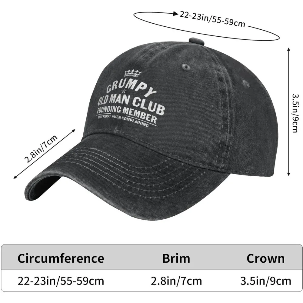 Grumpys Old Man Hat for Women Baseball Cap Graphic Hats