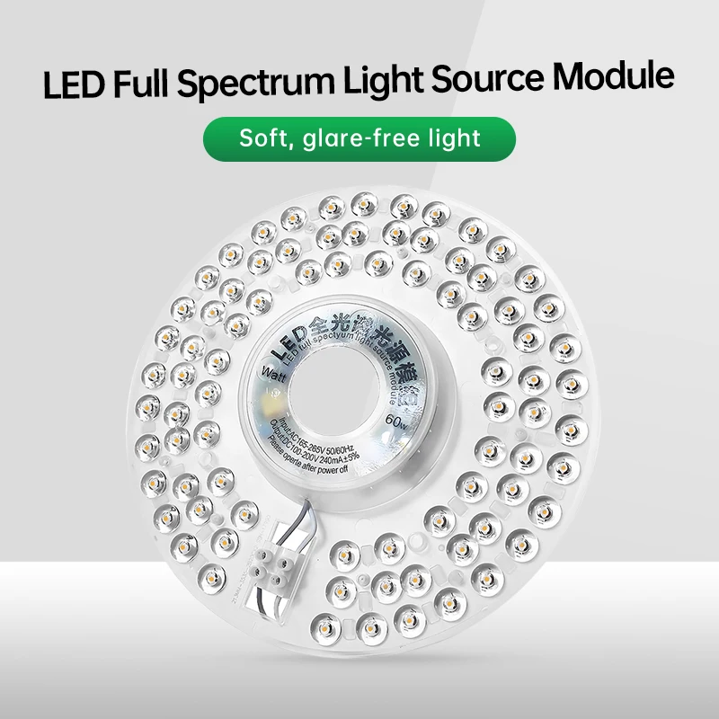 LED Panel Light 85V-265V Ceiling Light LED Module 20W 40W 60W 100W Round Replacement LED Retrofit Board for Indoor Ceiling Light
