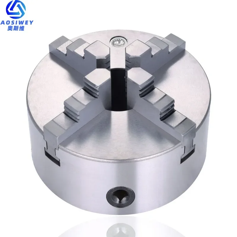 4 Jaw K12-100 Lathe Chuck 4\'\' Self Centering Hardened Steel Reversible Jaw 100mm Lathe Tools for Drilling Milling Machine