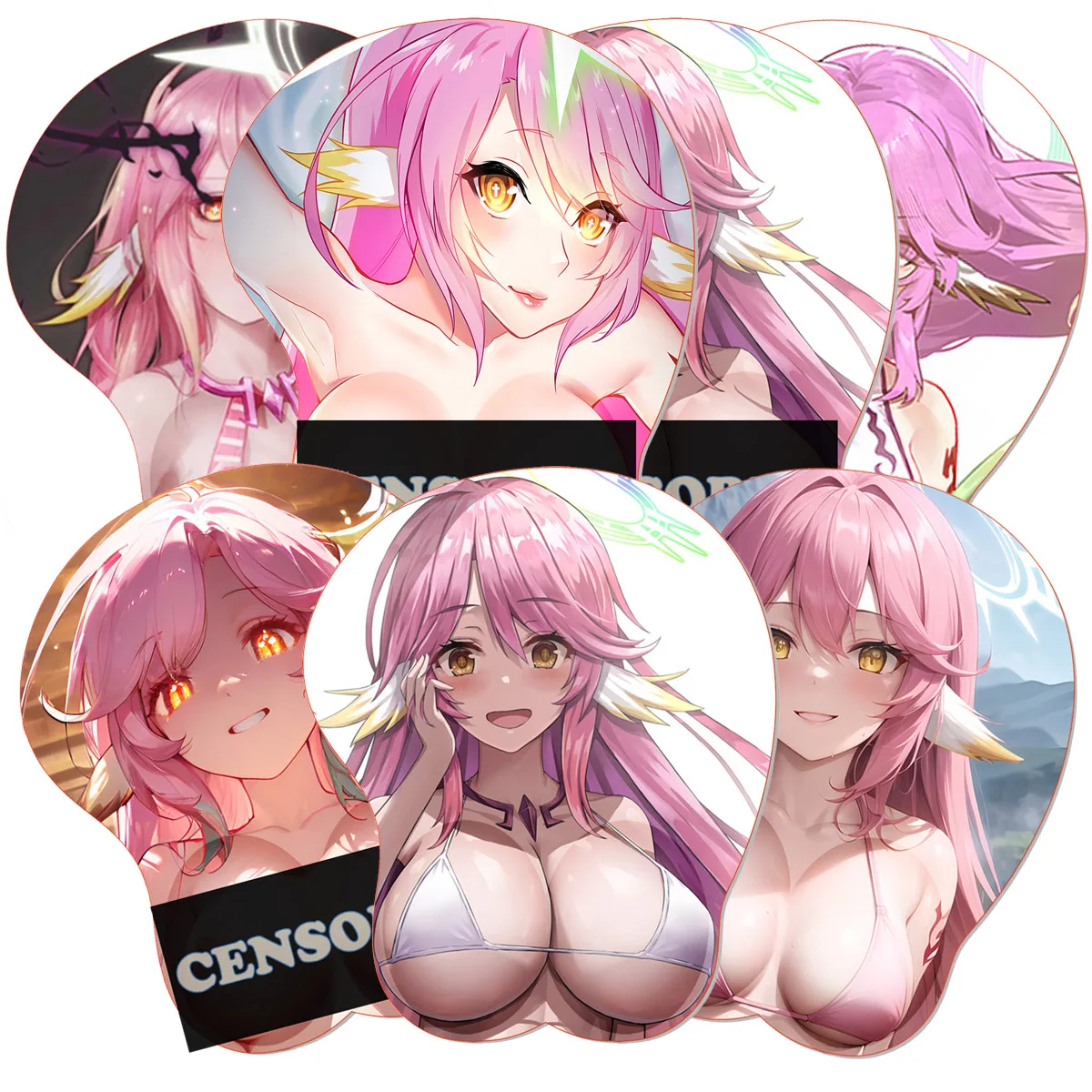 

M_Mushoku T_Tensei Jiburīru 3D Mouse Pad Stereo Mousepad Oppai Boob Jibril Anime Silicone Wrist Rest BULK Pad Gaming Mouse Mat
