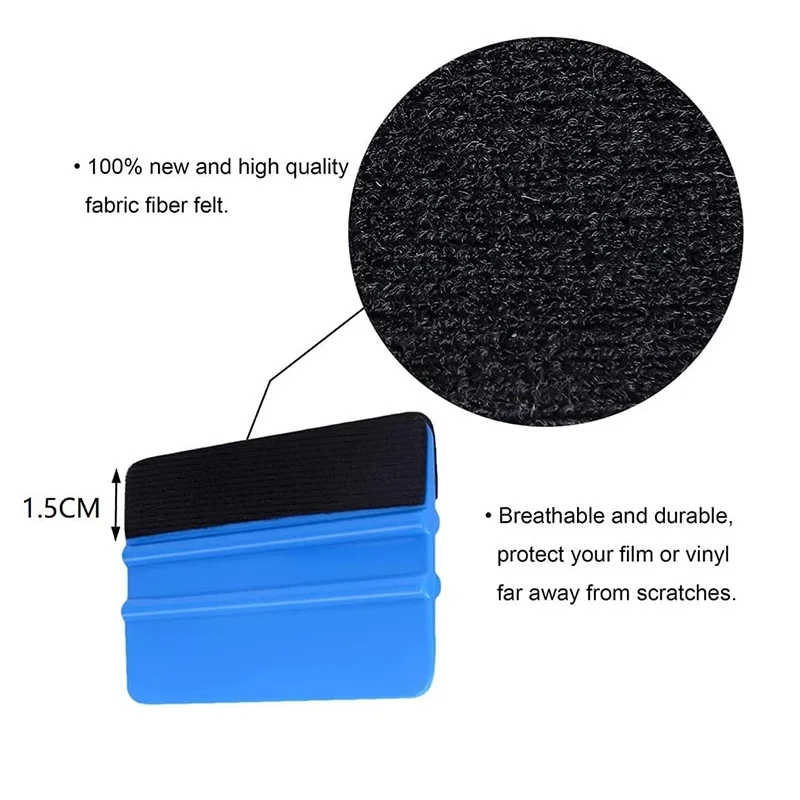 2Pcs/4Pcs Felt Edge Squeegee 4 Inch Car Vinyl Scraper Auto Styling Vinyl Wrap Tool Scratch Free Squeegee Wallpaper Smoother