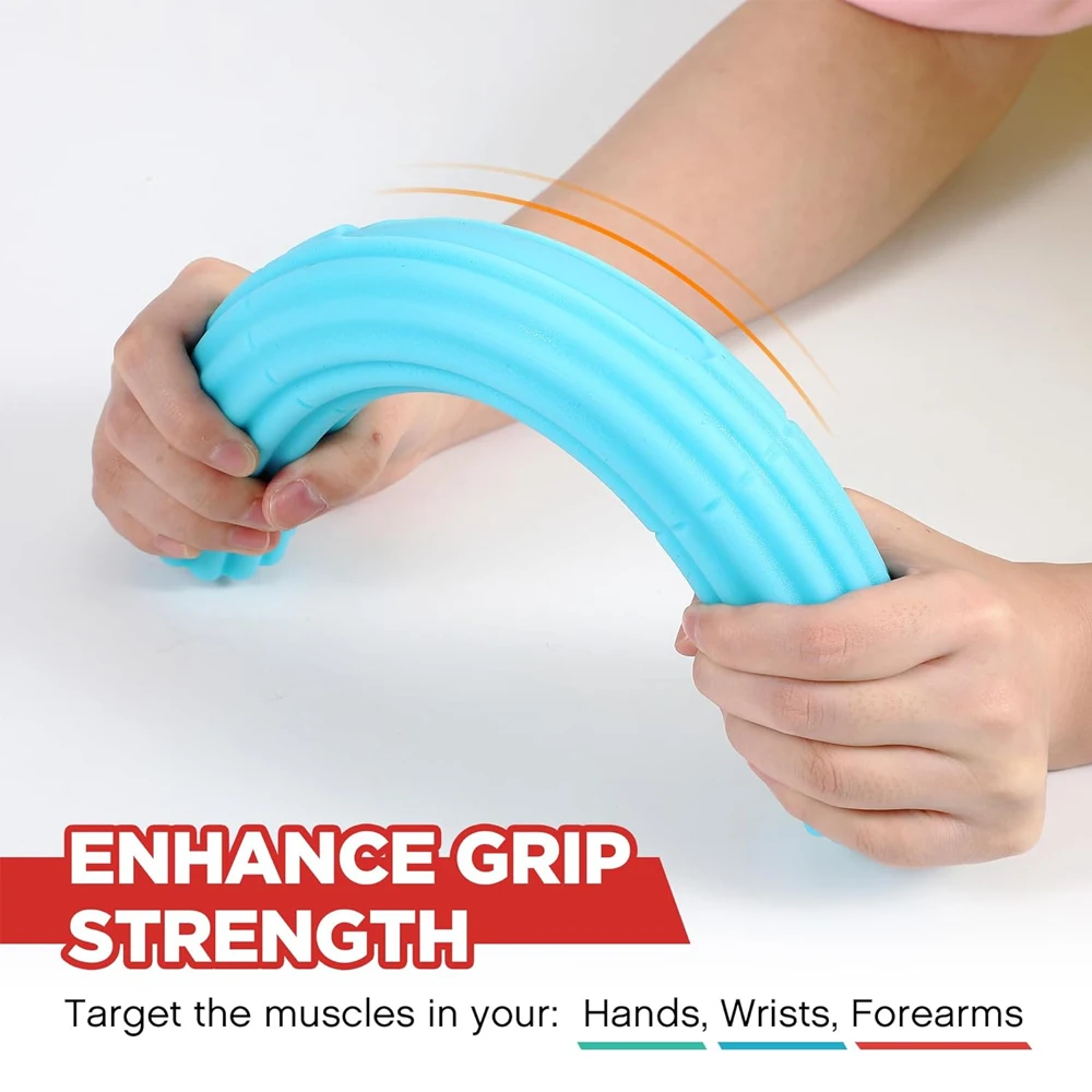 Flex Therapy Resistance Bar - Relieves Tendonitis Pain & Improves Grip Strength - Flexible Non-slip Material - Wrist Exerciser