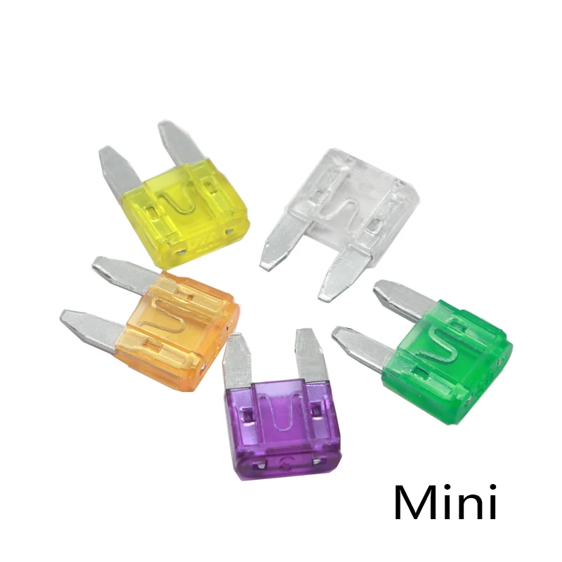 【50-10PCS】1A 2A 3A 4A 5A 7.5A 10A - 50A M2/Mini/Small/Medium Car Fuses Mini Standard Blade Fuse for Auto Truck Automotive Boat