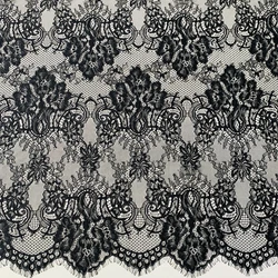 150CM Wide, 3 Meters Long Delicate Eyelash French Lace Fabric European Design Good Quality Off White