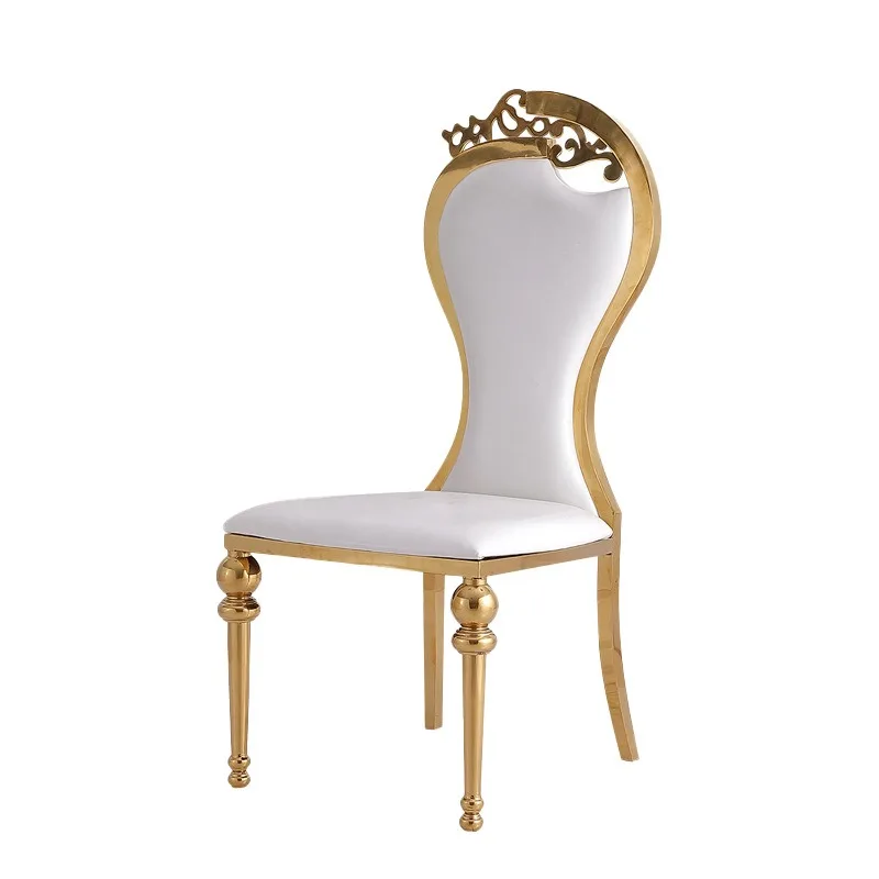 

Modern simple stainless steel dining chair, hotel wedding back chair, stainless steel conference and banquet chair
