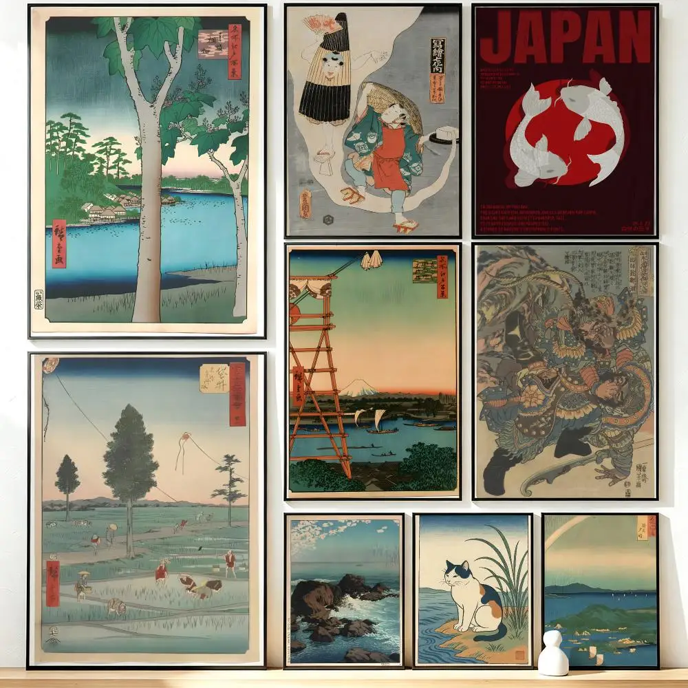 Wall Art Poster Trendy art Ukiyo-e Poster for Office Home Decor Interior Large Wall Picture Print